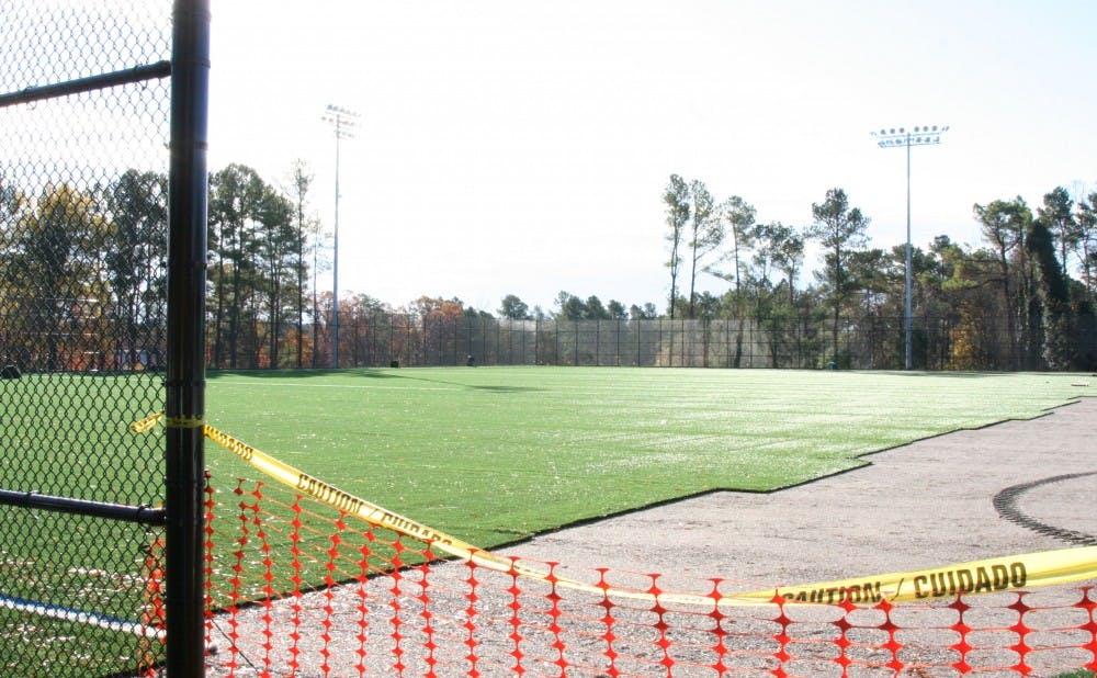 Students and faculty will see the unveiling of three new athletic fields Dec. 13
