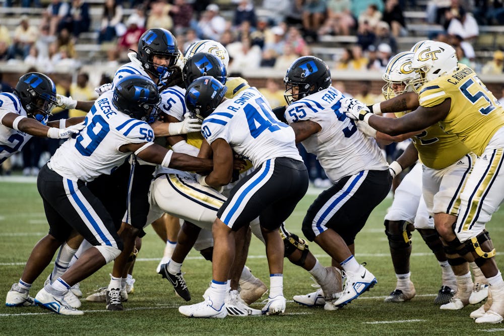 Duke made it all the way back against Georgia Tech before falling in overtime 23-20.