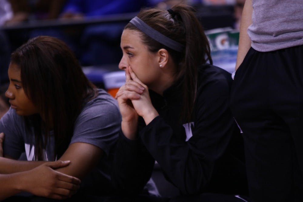 Redshirt sophomore Rebecca Greenwell missed Thursday's game with a back issue.