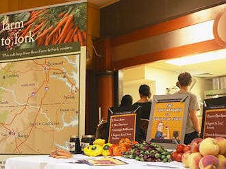 The Eat Local Challenge featured products from 40 local farms in Bon Appetit eateries Tuesday.