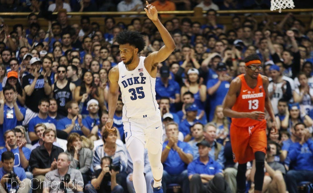 Marvin Bagley III played 31 minutes in Duke's best defensive performance of its ACC season.