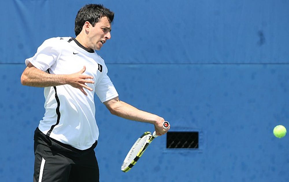 With a win Sunday, Henrique Cunha completed his senior season with a perfect 16-0 singles record.