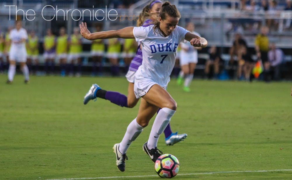 Sophomore Taylor Racioppi broke free for her second tally of the season and hopes to carry that momentum into ACC play.&nbsp;