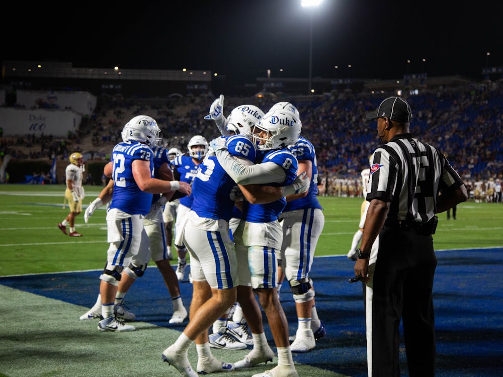 Duke football is in a tight battle with Northwestern at the half. 