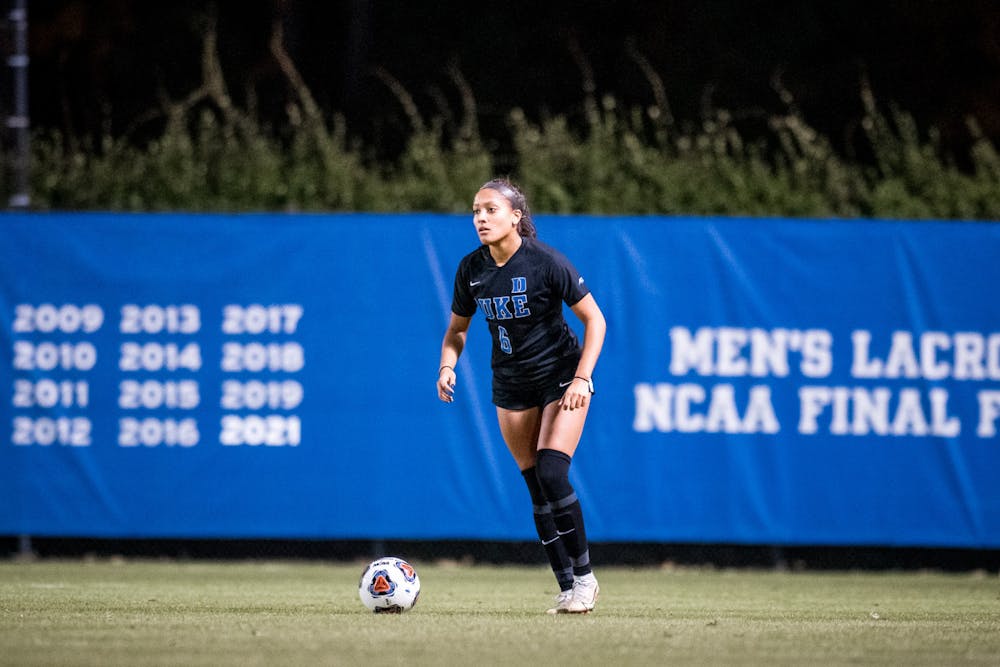 Caitlin Cosme scored Duke's game-winner to send the Blue Devils to the second round of the ACC tournament. 