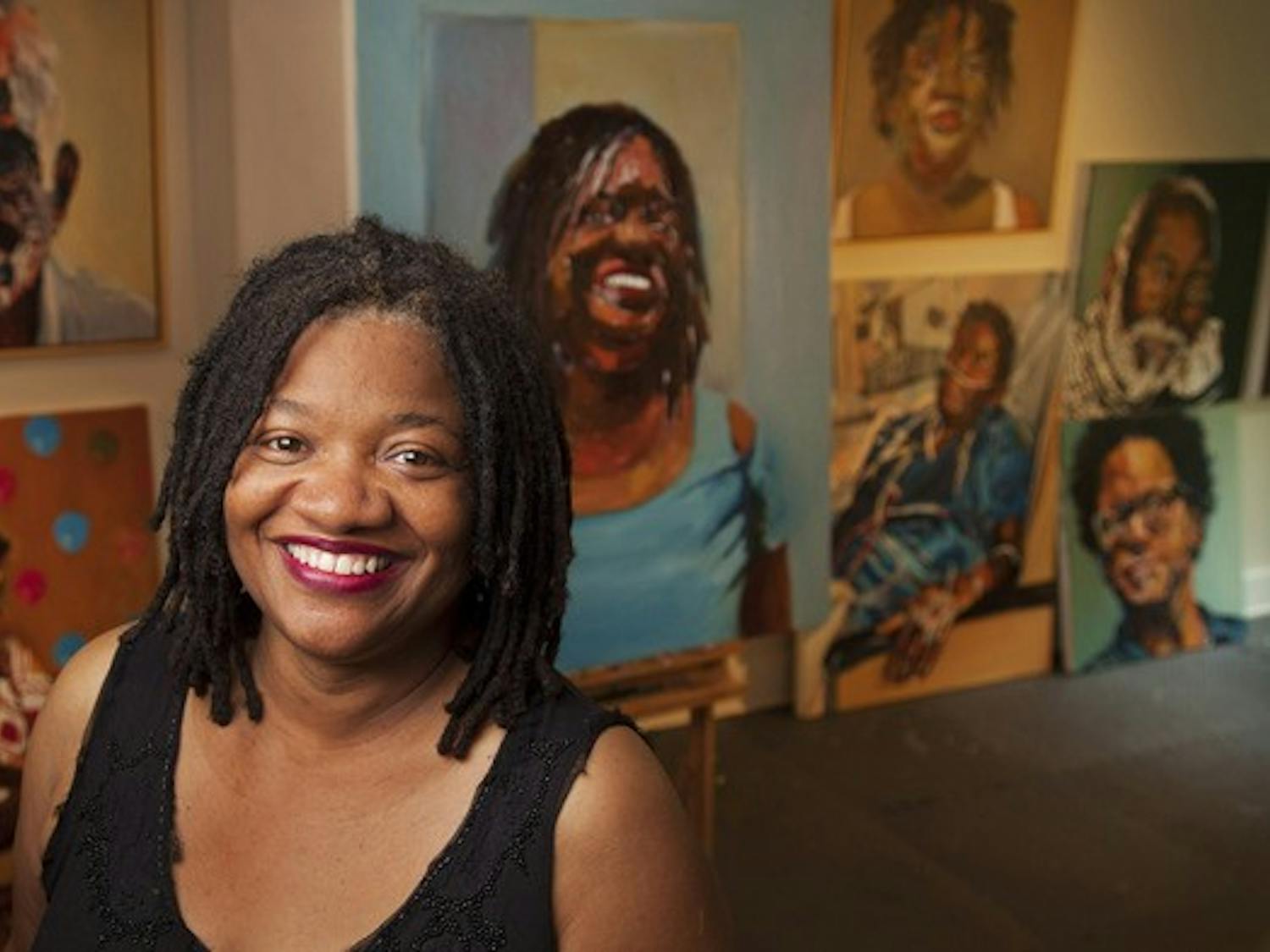 Beverly McIver, new professor in art, art history and visual studies, at her studio in her Durham home. Special to The Chronicle