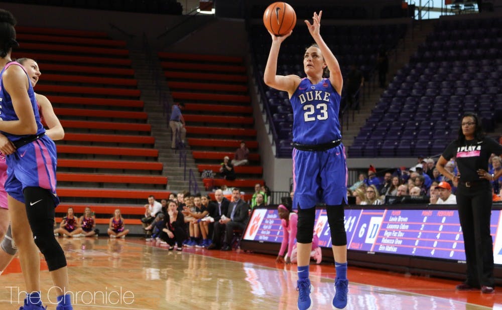 Rebecca Greenwell will play her last true road game at Duke Thursday night.