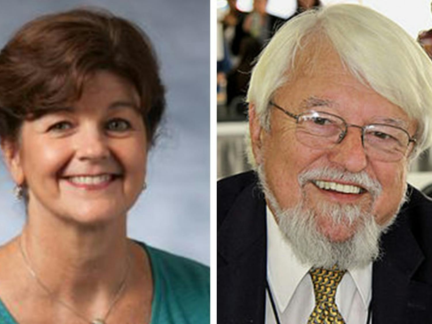 Nancy MacLean (left) and&nbsp;William Chafe (right) both hold endowed professorships in history.&nbsp;