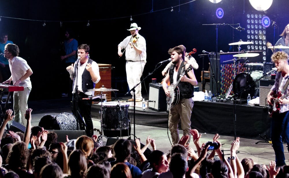 Mumford & Sons, pictured performing in 2012, released their fourth studio album "Delta" Nov. 16. 