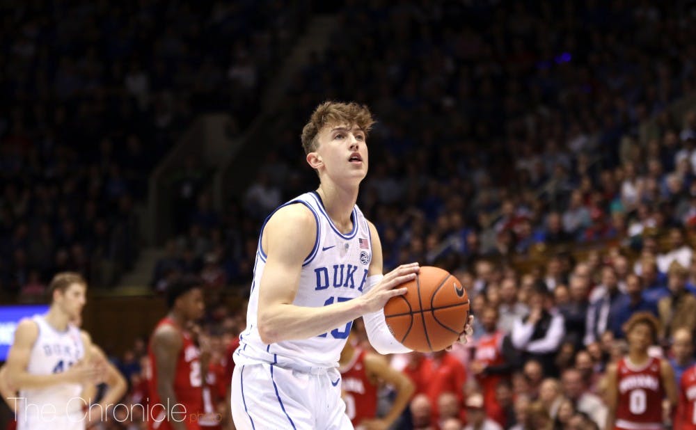 <p>Alex O'Connell leads the Blue Devils at the line this season with an 83.3 percent conversion rate.</p>