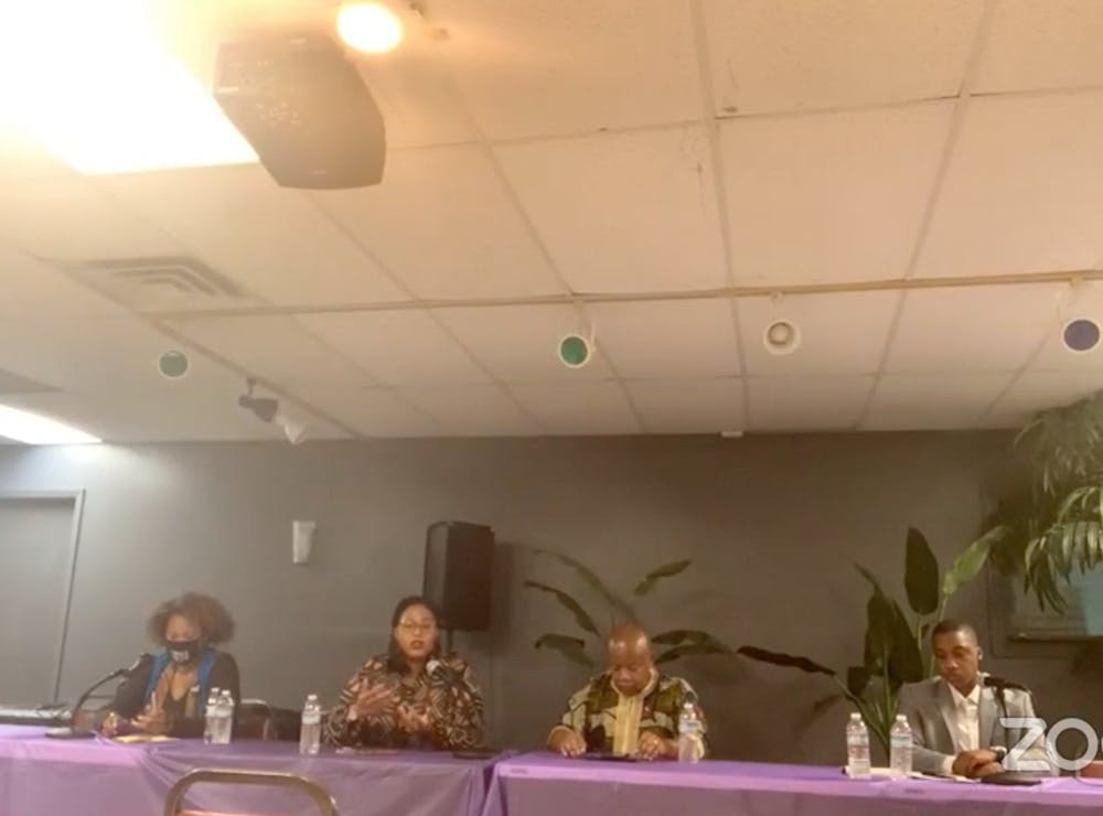 DeDreana Freeman, Marion T. Johnson, Sylvester Williams and AJ Williams at Tuesday's Meet the Candidates Forum.
