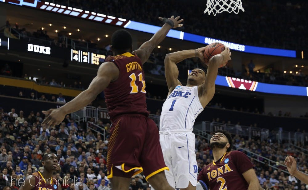 Duval dropped 19 points and added seven assists in Duke's win against Iona. 
