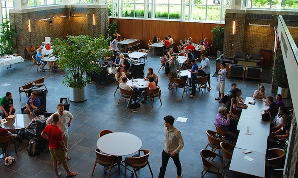Graduate students study and socialize in the School of Law’s Star Commons. A program created in 2008, Bridge to Practice, helps Duke Law graduates secure employment in their chosen career.