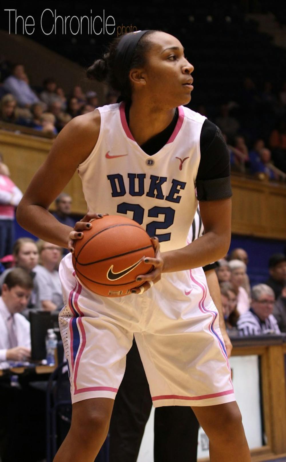 <p>Junior Oderah Chidom finished with eight points and eight rebounds, helping the Blue Devils dominate the Cavaliers inside despite missing star forward Azurá Stevens.</p>