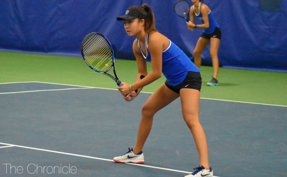 Hannah Zhao graduated early from Torrey Pines High School to enroll at Duke and join the team for the spring semester.