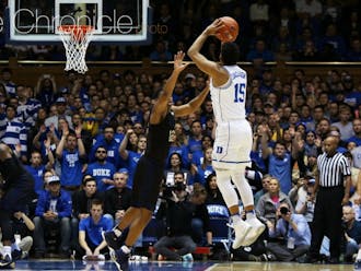 Freshman Frank Jackson scored all eight of his points after halftime, including two 3-pointers.&nbsp;
