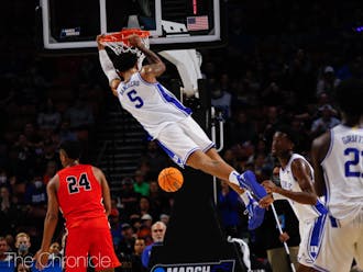 Freshman forward Paolo Banchero posted 17 points and 10 rebounds in Duke's first-round win against Cal State Fullerton. 