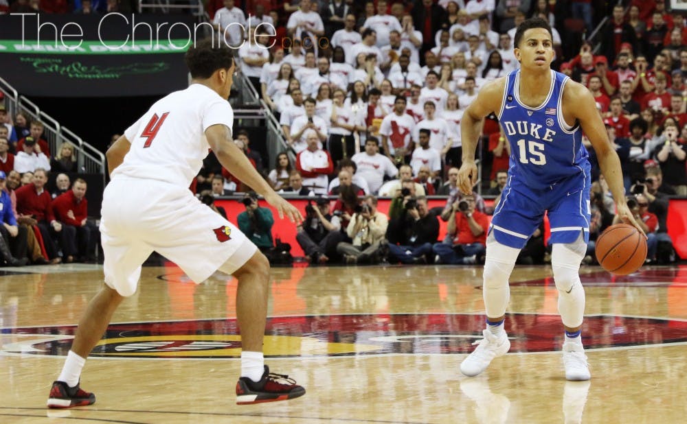 Frank Jackson could not knock down open shots to stretch Louisville's defense, scoring just three points on 1-of-5 shooting.