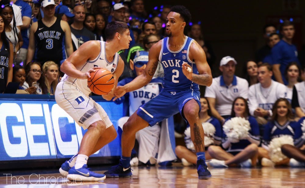 <p>Gary Trent Jr. will likely be one of four Blue Devil freshmen in the starting lineup Friday along with senior captain Grayson Allen.</p>