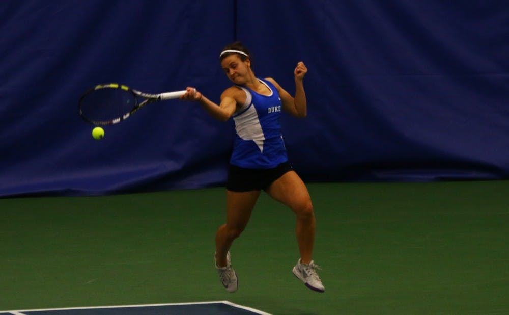 <p>Samantha Harris and the Blue Devils will open ACC play this weekend with tough opponents in Florida State and Miami.</p>