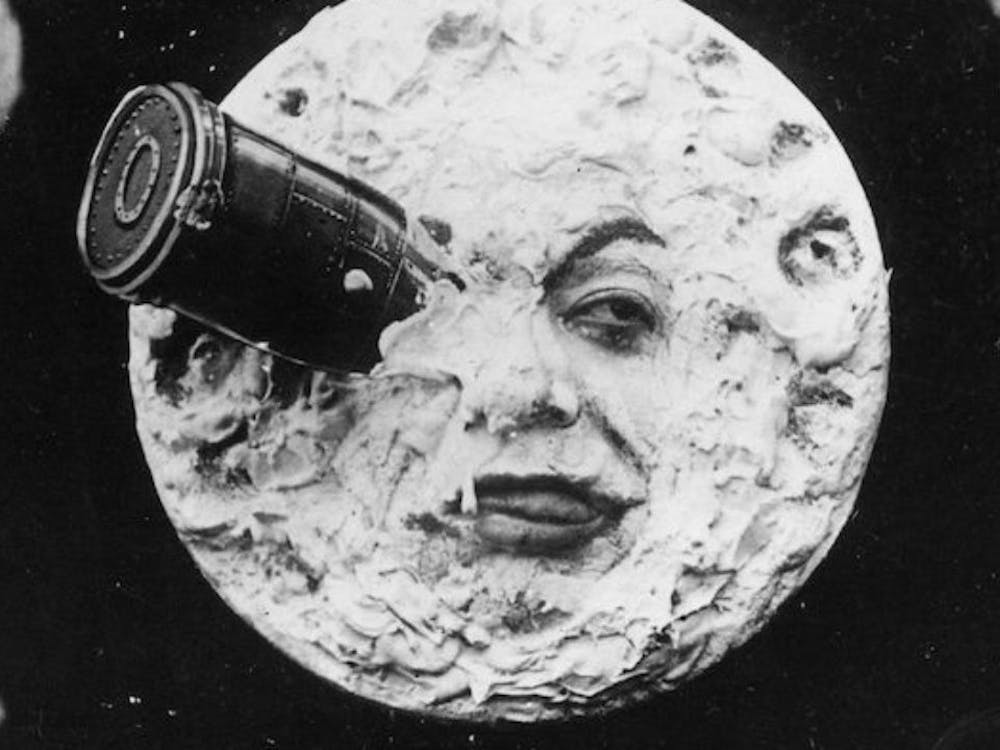 <p>George Méliès’ silent black-and-white film “A Trip to the Moon” birthed “space movies” in 1902.</p>
