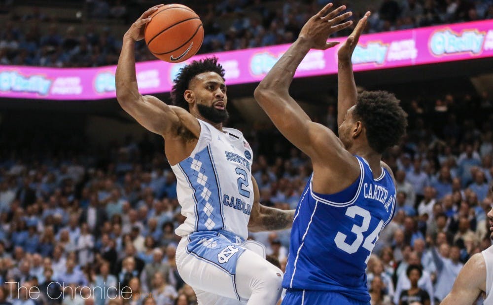 <p>Joel Berry played a steady game as a scorer and facilitator to lead the Tar Heels.</p>