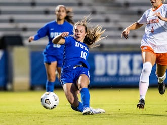 Freshman Olivia Migli, who notched the game's lone goal in the Blue Devils' last matchup against Clemson, will be an essential part of Duke's offense.