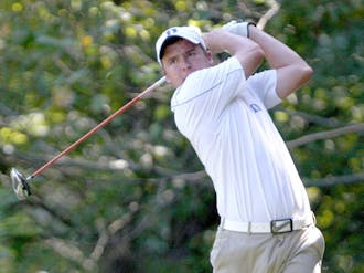 Freshman Yaroslav Merkulov shot three under-par rounds in the Rod Myers Invitational at the Duke University Golf Club Oct. 10-11.