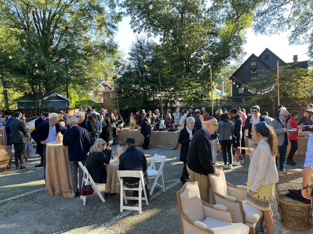 Members, friends and families of Duke's Jewish community gathered to see the opening of the Fleishman House.