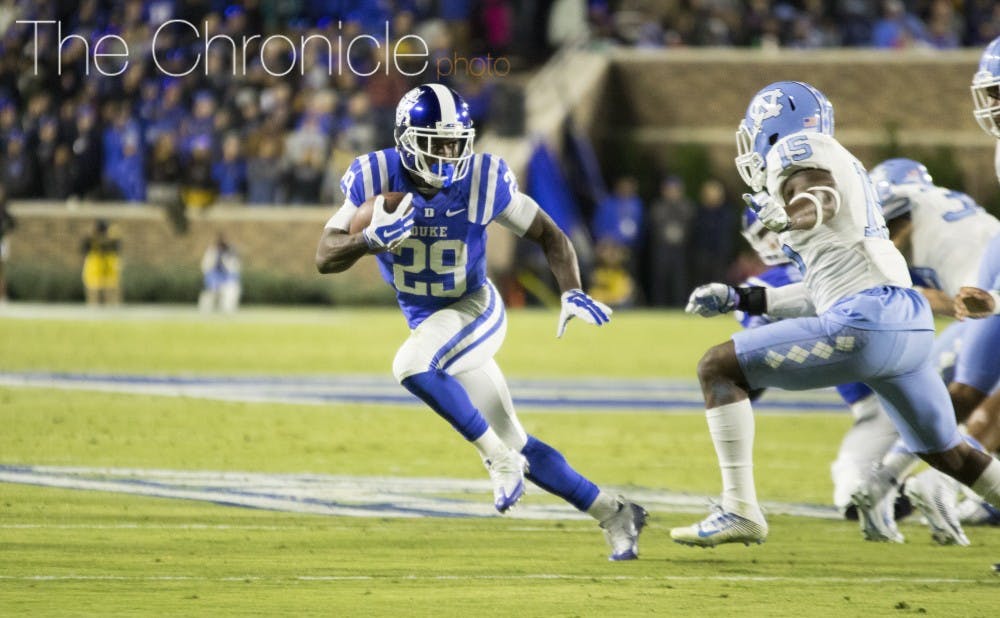 <p>Shaun Wilson has played well as the starter since Jela Duncan got hurt three weeks ago and could help Duke control the clock against Pittsburgh Saturday.</p>