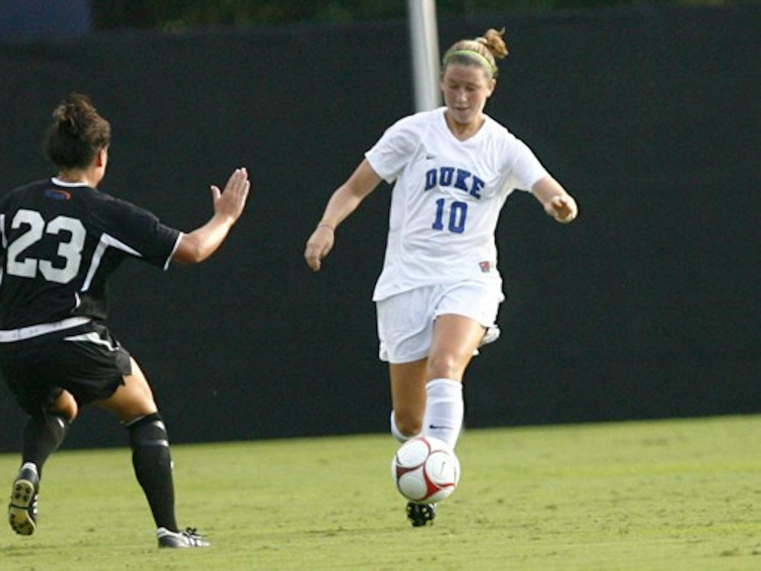 Freshman Nicole Lipp and the Blue Devils will have their work cut out for them against a stingy Rutgers defense.