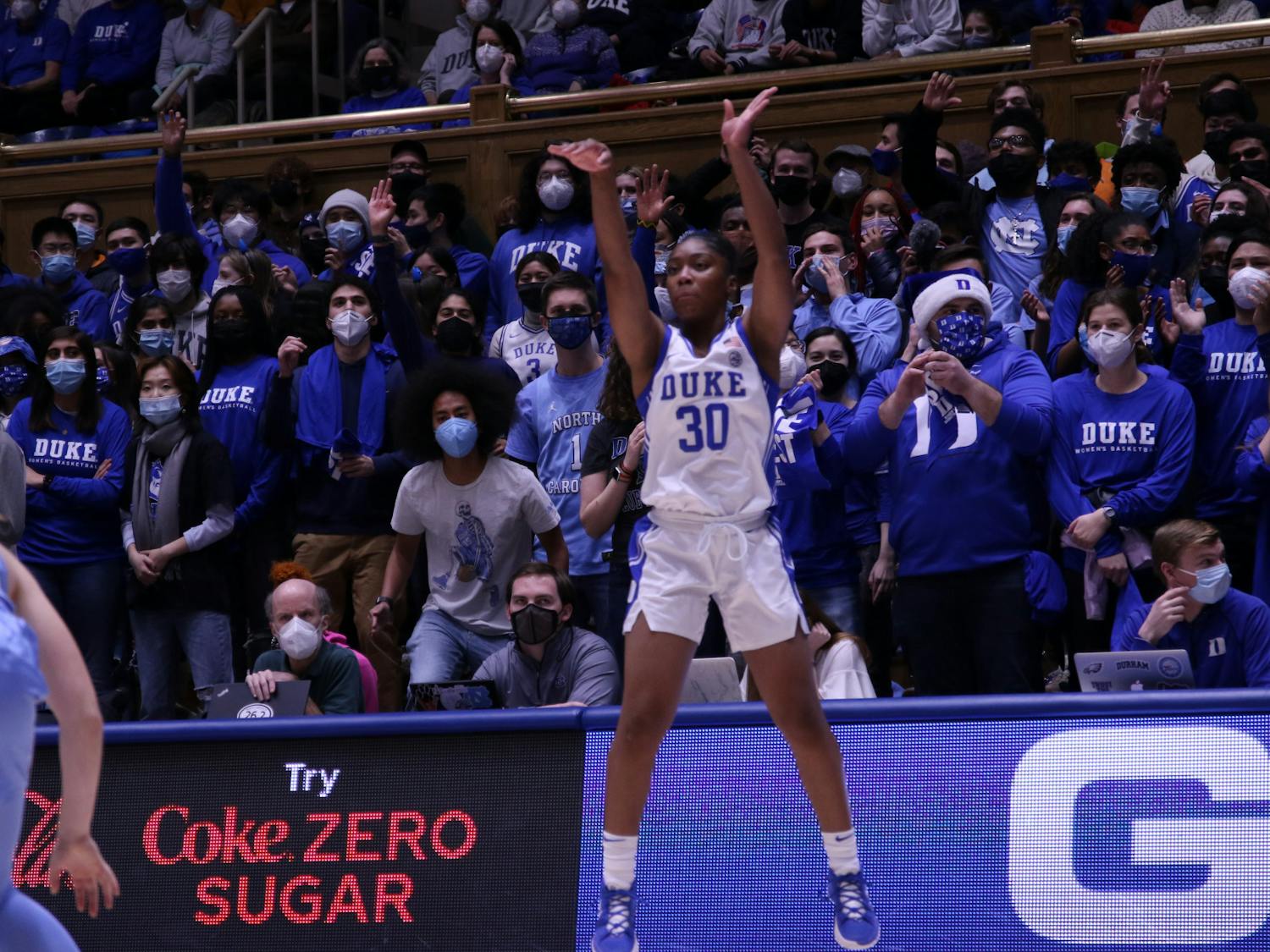 Freshman guard Shayeann Day-Wilson racked up 22 points to lead the Blue Devils to a three-point win.