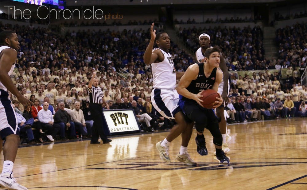 Grayson Allen led the Blue Devils with 24 points against the Demon Deacons in Duke’s 91-75 victory Jan. 6 and will look to continue attacking the basket aggressively.
