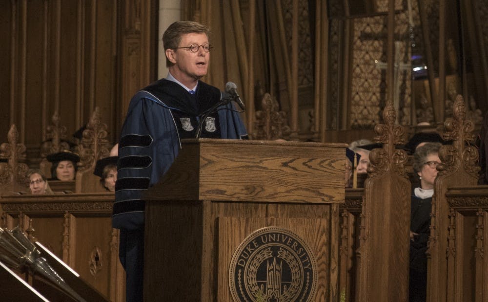 President Vincent Price, who took office July 1, spoke at his first Convocation Wednesday.