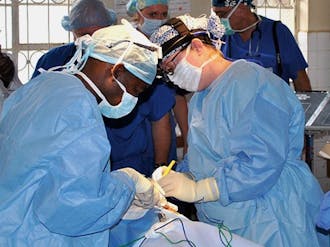 The Duke medical team performed 25 surgeries over the course of their visit to Africa.
