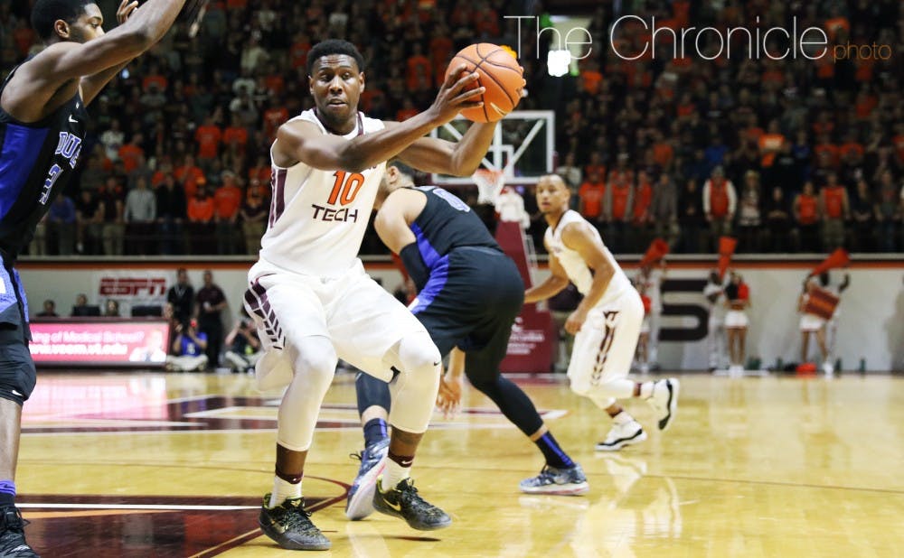 Justin Bibbs and the Hokies shot better than 55 percent for much of Saturday's game and frequently punished Duke's lackluster transition defense.&nbsp;
