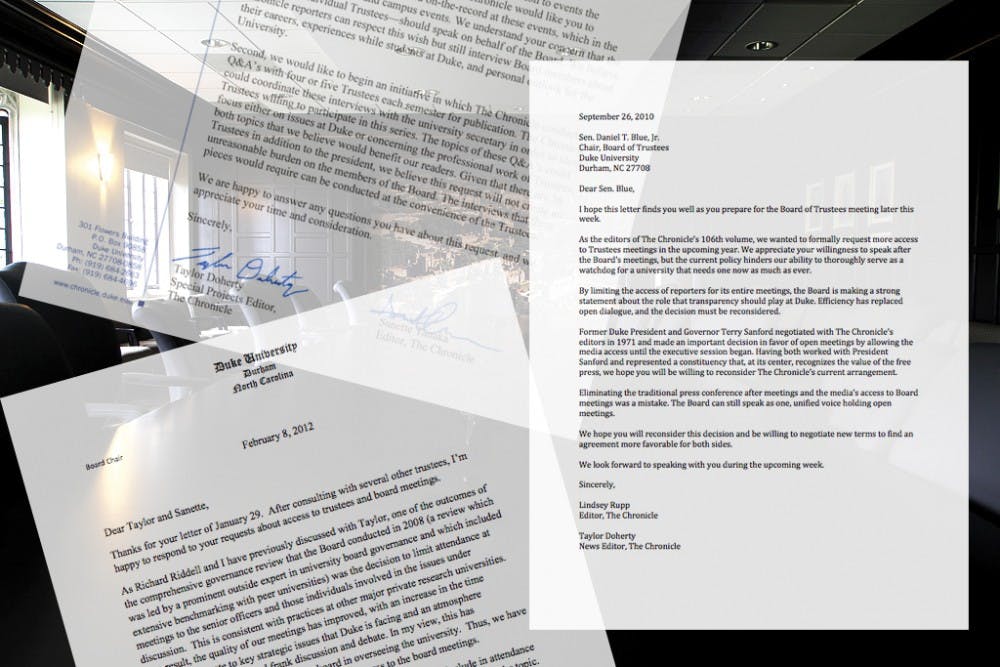 In recent letters exchanged between Board chair Richard Wagoner and editors of The Chronicle, Wagoner stated he will allow interviews with Board members, but not allow access to Board meetings.