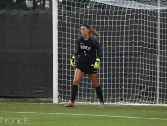 Goalie Brooke Heinsohn and Duke's defense will have their hands full trying to stop Virginia's explosive forwards.