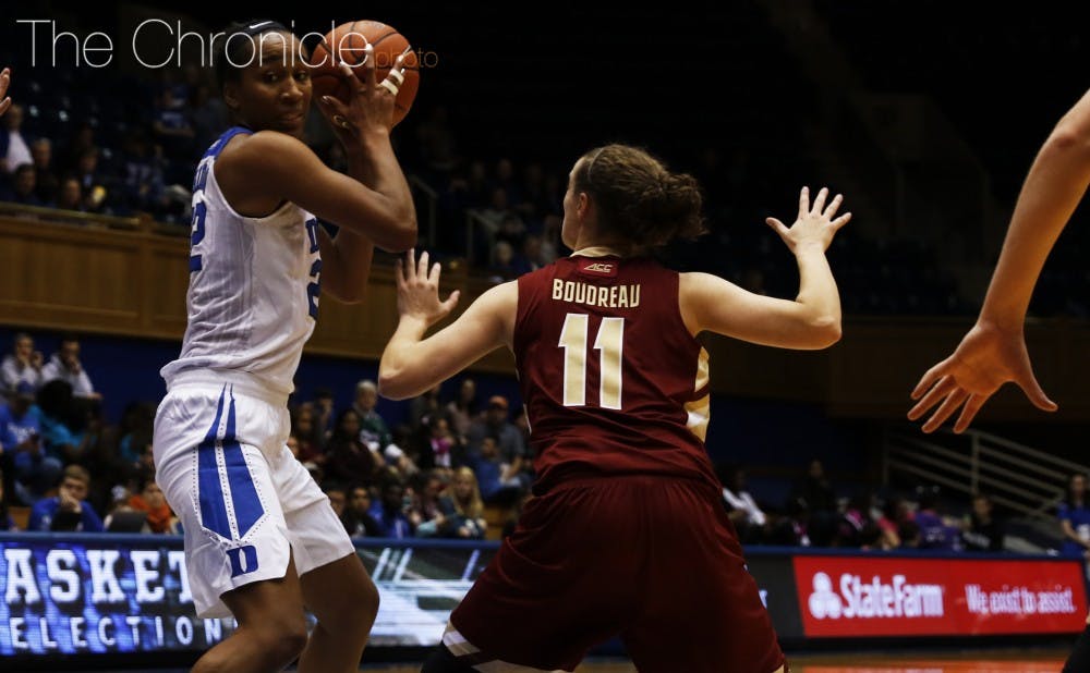 After a 1-3 start to ACC play cost Duke its spot in the AP top 25, junior Oderah Chidom and the Blue Devils can get back to .500 in conference action with a road win Thursday at Clemson.