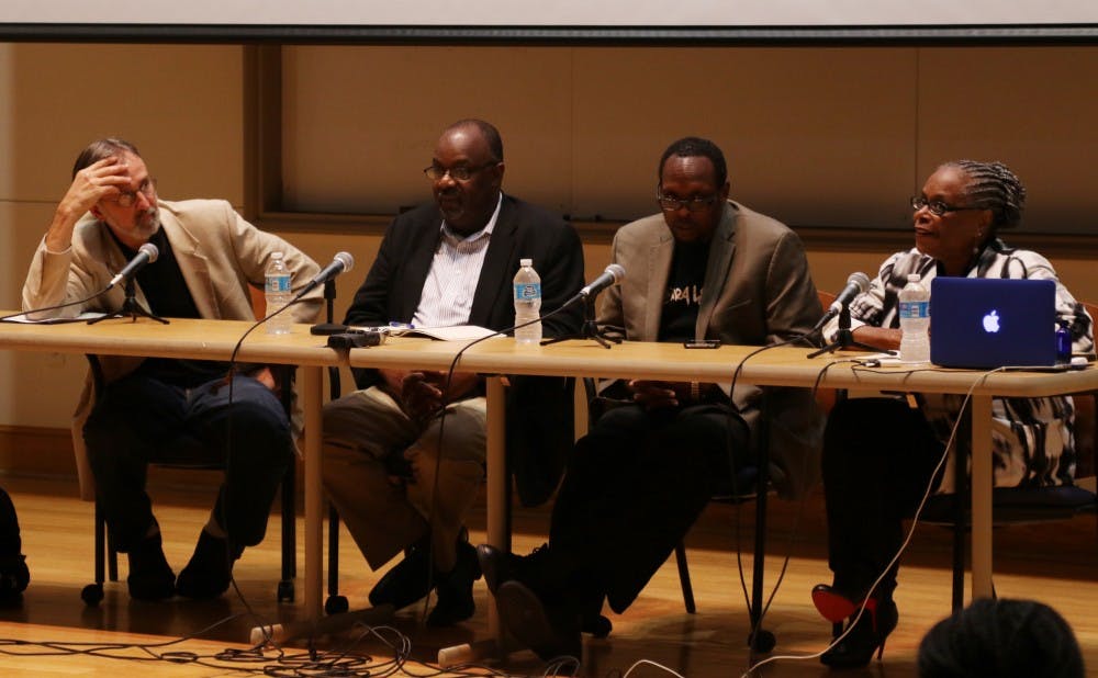 <p>A panel of professors gathered Monday evening to discuss many of the notable recent events related to race relations, including the noose that was hung on the Bryan Center Plaza.</p>