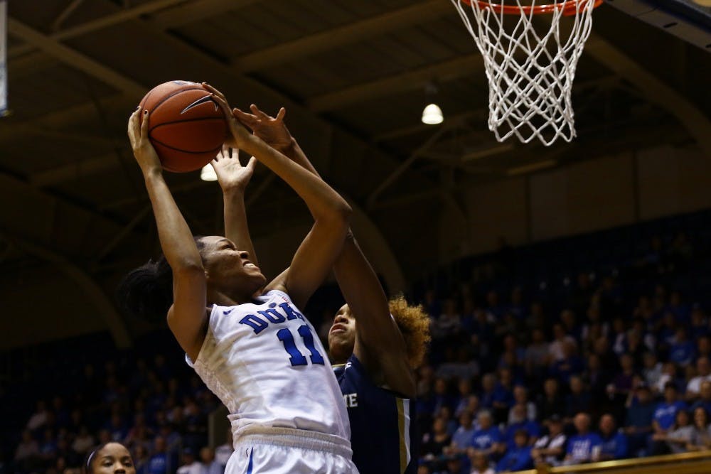 Sophomore Azurá Stevens scored 14 points but had just one field goal in the second half, matched up with the tall and physical Brianna Turner.