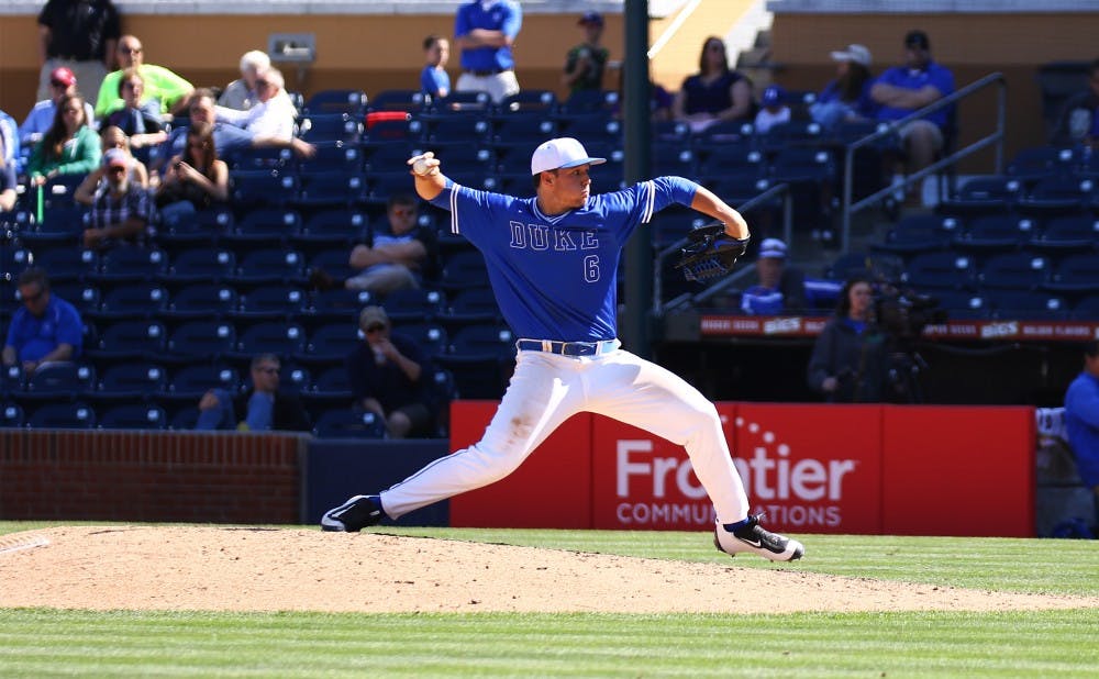 <p>Sophomore Jack Labosky pitched a scoreless inning and hit a three-run home run to lead the Blue Devils to their 14th win in their last 19 games.</p>