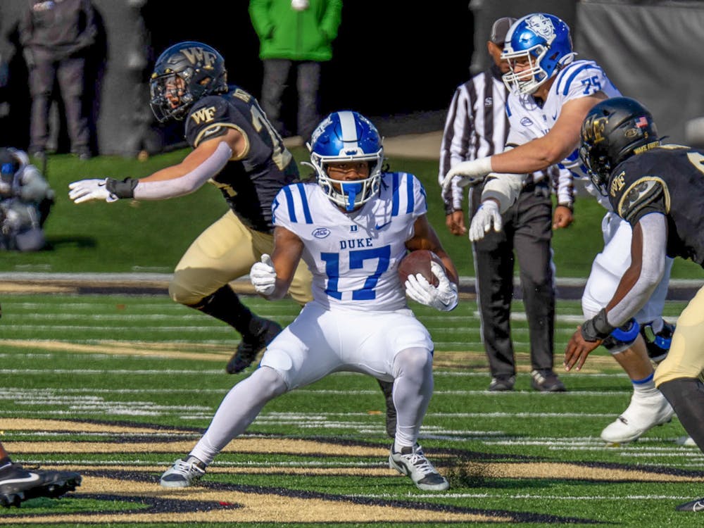 Star Thomas rushes forward against Wake Forest. 