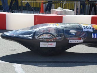 Duke Electric Vehicles recently won the Technical Innovation Award for its carbon fiber vehicle body at the Shell Eco-marathon and will appear on a commercial during “Heroes Reborn.”