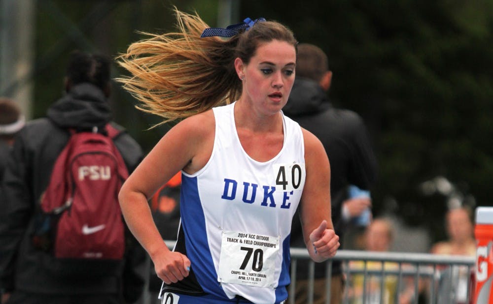 Colleen Schmidt and the Blue Devils will attempt to put together their best team race of the season at the ACC Championships. | Chronicle File Photo