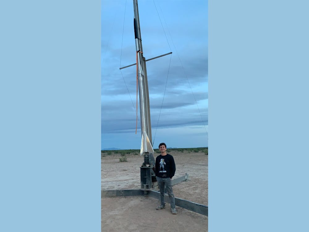<p>Joshua Farahzad, who took a leave of absence from Duke after his sophomore year, spent a year working with about 40 college students to launch a rocket into space.</p>