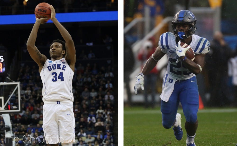 <p>Deon Jackson and Wendell Carter Jr. were friends in Pace Academy's Class of 2017.</p>