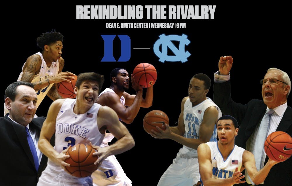 Duke and North Carolina resume their Tobacco Road rivalry Wednesday night when the No. 20 Blue Devils head to Chapel Hill to battle the No. 5 Tar Heels.