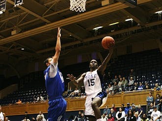 Senior Bridgette Mitchell scored 24 points and grabbed eight rebounds in Duke’s Blue-White Scrimmage.