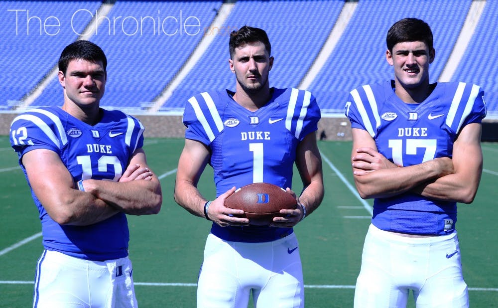 <p>With less than two weeks remaining before Duke's season&nbsp;opener, the Blue Devils have yet to announce their starting quarterback.&nbsp;</p>